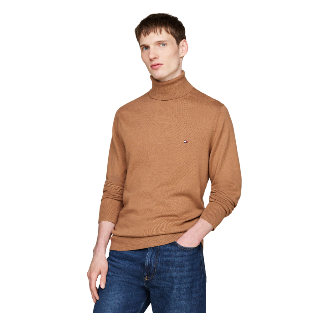 TOMMY HILFIGER</br>Ανδρικό Πουλόβερ Ζιβάγκο Κάμελ Cotton Cashmere MW0MW28048-RBC Tommy Hilfiger TOMMY HILFIGER</br>Ανδρικό Πουλόβερ Ζιβάγκο Κάμελ Cotton Cashmere MW0MW28048-RBC Tommy Hilfiger