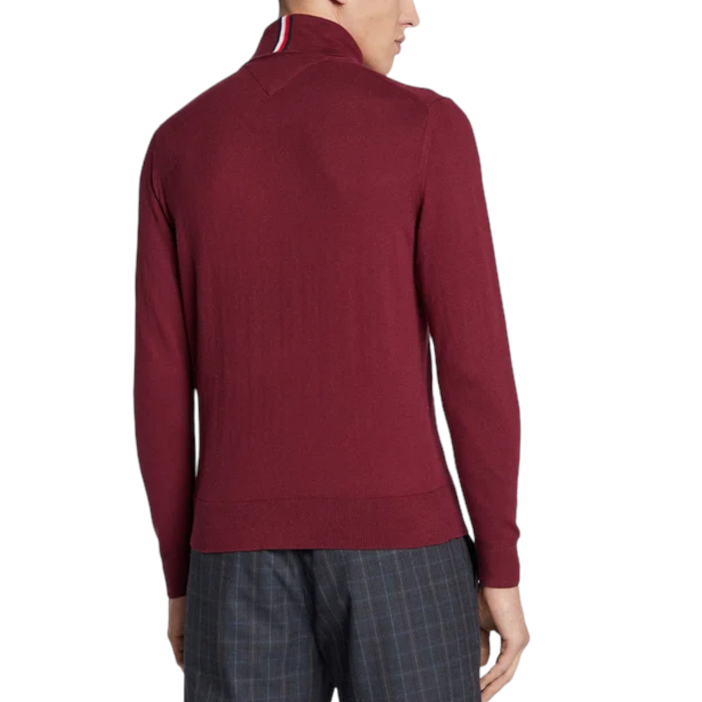TOMMY HILFIGER</br>Ανδρικό Πουλόβερ Ζιβάγκο Μπορντώ Cotton Cashmere MW0MW28048-VLP Tommy Hilfiger TOMMY HILFIGER</br>Ανδρικό Πουλόβερ Ζιβάγκο Μπορντώ Cotton Cashmere MW0MW28048-VLP Tommy Hilfiger