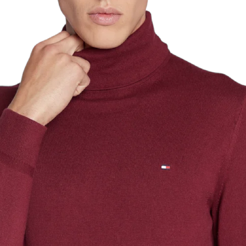 TOMMY HILFIGER</br>Ανδρικό Πουλόβερ Ζιβάγκο Μπορντώ Cotton Cashmere MW0MW28048-VLP Tommy Hilfiger TOMMY HILFIGER</br>Ανδρικό Πουλόβερ Ζιβάγκο Μπορντώ Cotton Cashmere MW0MW28048-VLP Tommy Hilfiger