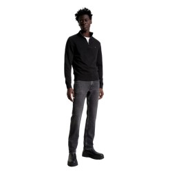 Ανδρικό Πουλόβερ Μαύρο 1/4 Zip Cotton Cashmere MW0MW28049-BDS Tommy Hilfiger