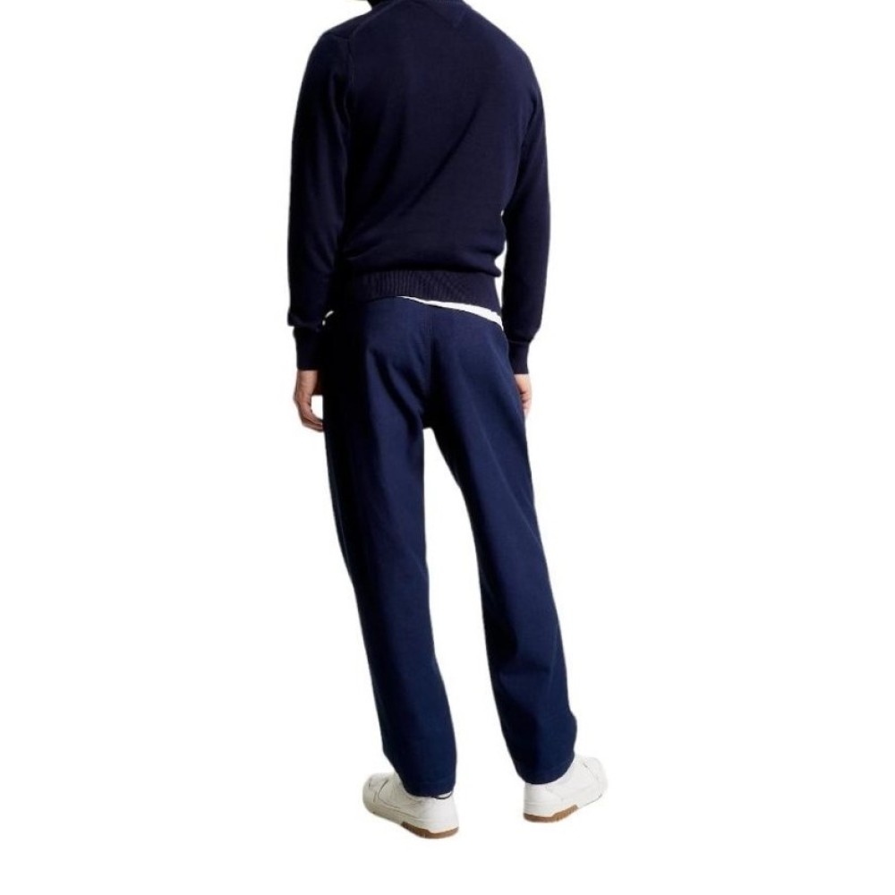 TOMMY HILFIGER</br>Ανδρικό Πουλόβερ Μπλε 1/4 Zip Cotton Cashmere MW0MW28049-DW5 Tommy Hilfiger