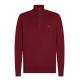 TOMMY HILFIGER</br>Ανδρικό Πουλόβερ Μπορντώ 1/4 Zip Cotton Cashmere MW0MW28049-VLP Tommy Hilfiger