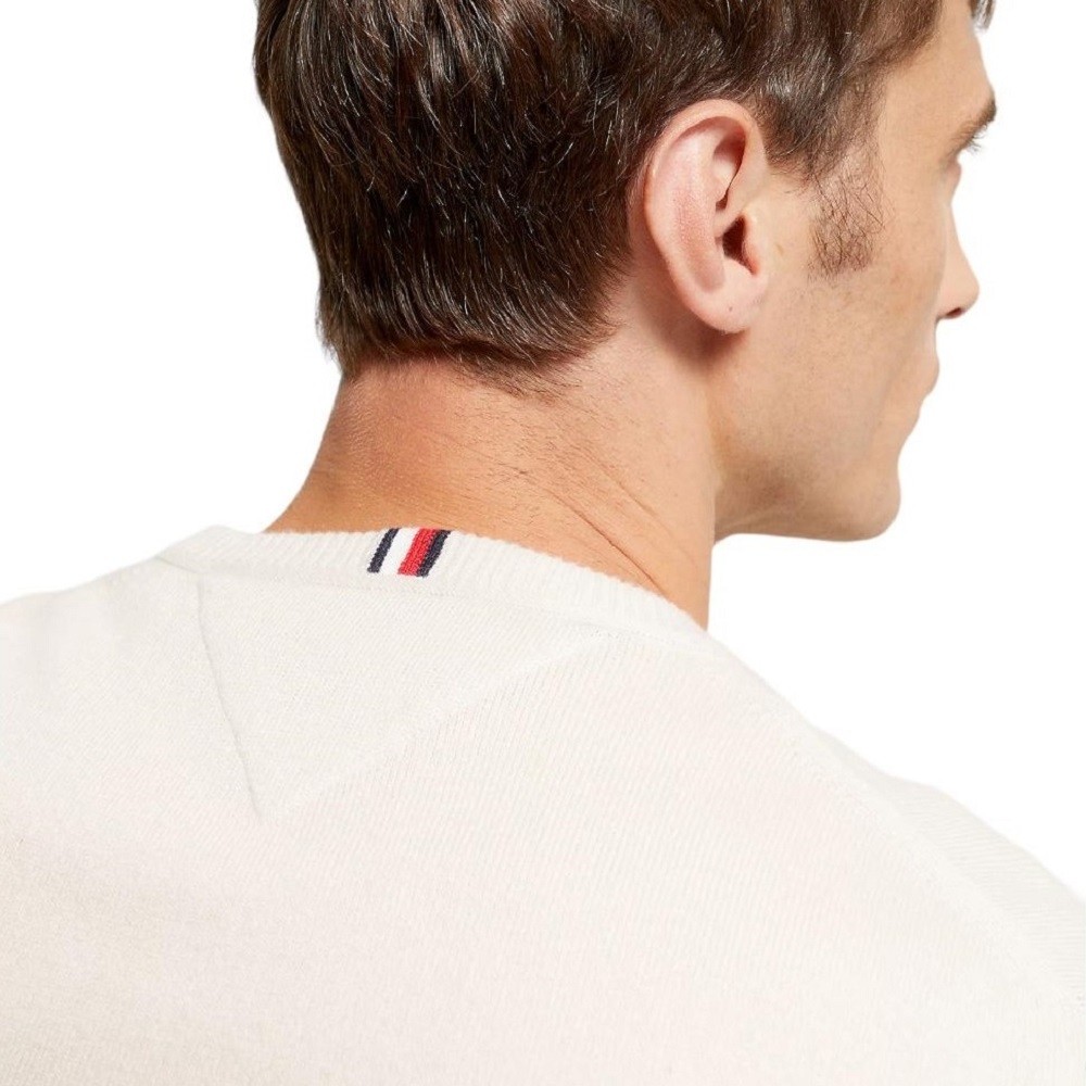 TOMMY HILFIGER</br>Ανδρικό Πουλόβερ Εκρού Crewneck Cotton Cashmere MW0MW28046-ABH Tommy Hilfiger TOMMY HILFIGER</br>Ανδρικό Πουλόβερ Εκρού Crewneck Cotton Cashmere MW0MW28046-ABH Tommy Hilfiger