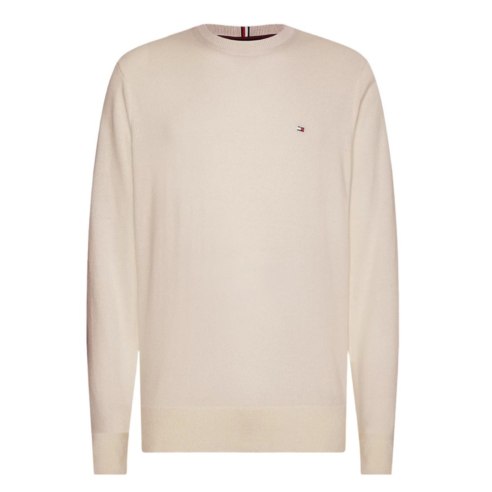 TOMMY HILFIGER</br>Ανδρικό Πουλόβερ Εκρού Crewneck Cotton Cashmere MW0MW28046-ABH Tommy Hilfiger TOMMY HILFIGER</br>Ανδρικό Πουλόβερ Εκρού Crewneck Cotton Cashmere MW0MW28046-ABH Tommy Hilfiger