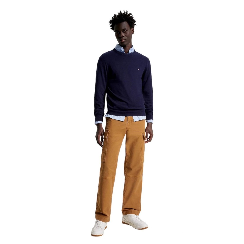 TOMMY HILFIGER</br>Ανδρικό Πουλόβερ Μπλε Crewneck Cotton Cashmere MW0MW28046-DW5 Tommy Hilfiger TOMMY HILFIGER</br>Ανδρικό Πουλόβερ Μπλε Crewneck Cotton Cashmere MW0MW28046-DW5 Tommy Hilfiger