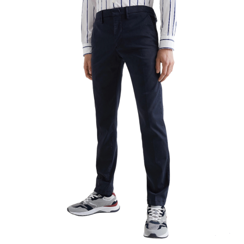 Ανδρικό Παντελόνι Μπλε Hampton Lux Touch Slim MW0MW28645-DW5 Tommy Hilfiger