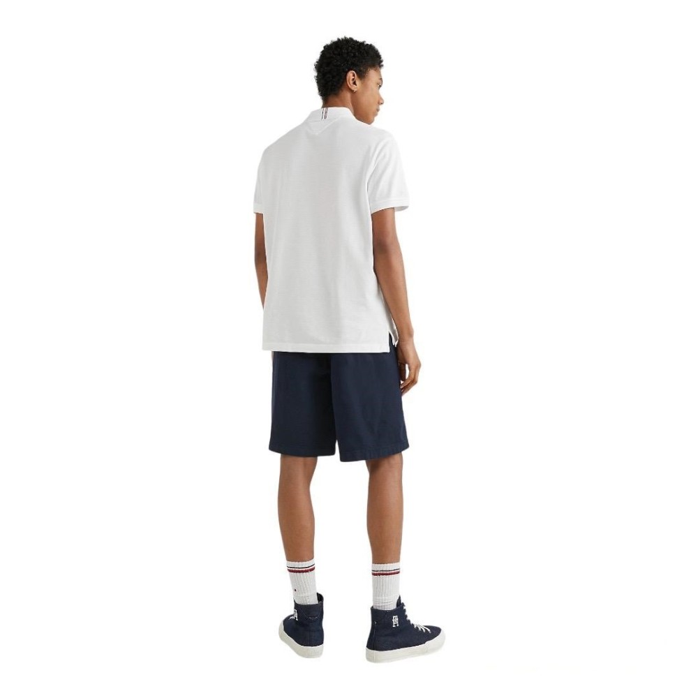TOMMY HILFIGER</br>Ανδρικό Polo T-shirt Λευκό Regular MW0MW30781-YBR Tommy Hilfiger TOMMY HILFIGER</br>Ανδρικό Polo T-shirt Λευκό Regular MW0MW30781-YBR Tommy Hilfiger