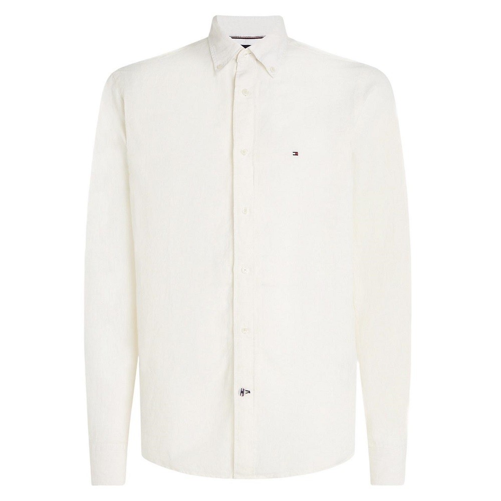TOMMY HILFIGER</br>Ανδρικό Πουκάμισο Λευκό Λινό Regular MW0MW30897-AC0 Tommy Hilfiger TOMMY HILFIGER</br>Ανδρικό Πουκάμισο Λευκό Λινό Regular MW0MW30897-AC0 Tommy Hilfiger