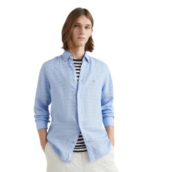 Ανδρικό Πουκάμισο Γαλάζιο Λινό Regular MW0MW30897-C1Z Tommy Hilfiger