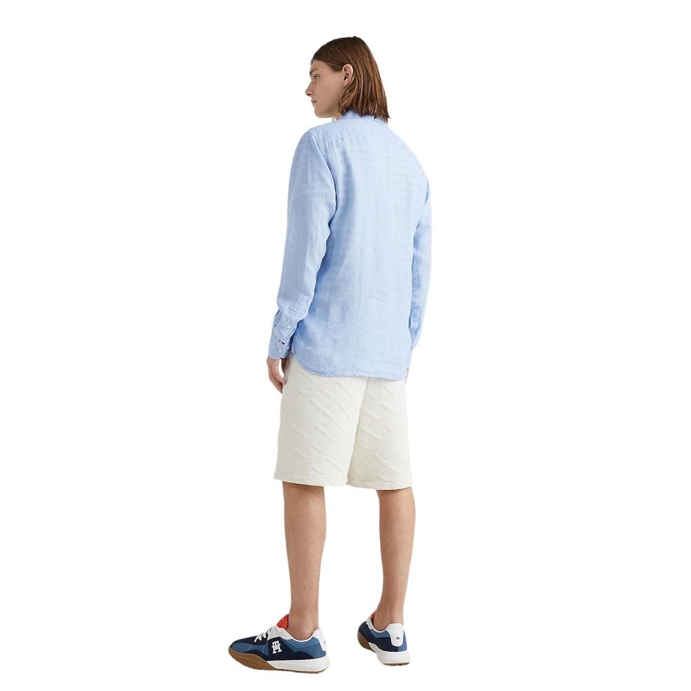 TOMMY HILFIGER</br>Ανδρικό Πουκάμισο Γαλάζιο Λινό Regular MW0MW30897-C1Z Tommy Hilfiger TOMMY HILFIGER</br>Ανδρικό Πουκάμισο Γαλάζιο Λινό Regular MW0MW30897-C1Z Tommy Hilfiger