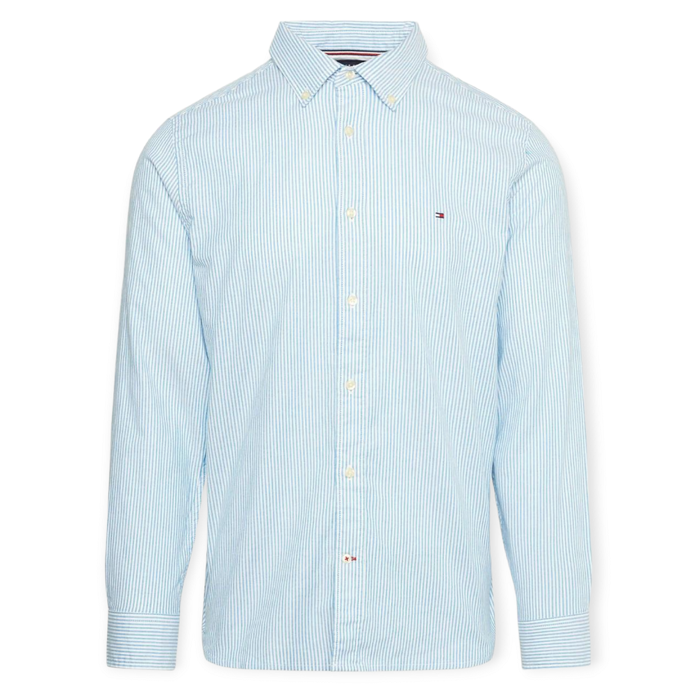 TOMMY HILFIGER</br>Ανδρικό Πουκάμισο Oxford Γαλάζιο Ριγέ Regular MW0MW30935-0A4 Tommy Hilfiger TOMMY HILFIGER</br>Ανδρικό Πουκάμισο Oxford Γαλάζιο Ριγέ Regular MW0MW30935-0A4 Tommy Hilfiger
