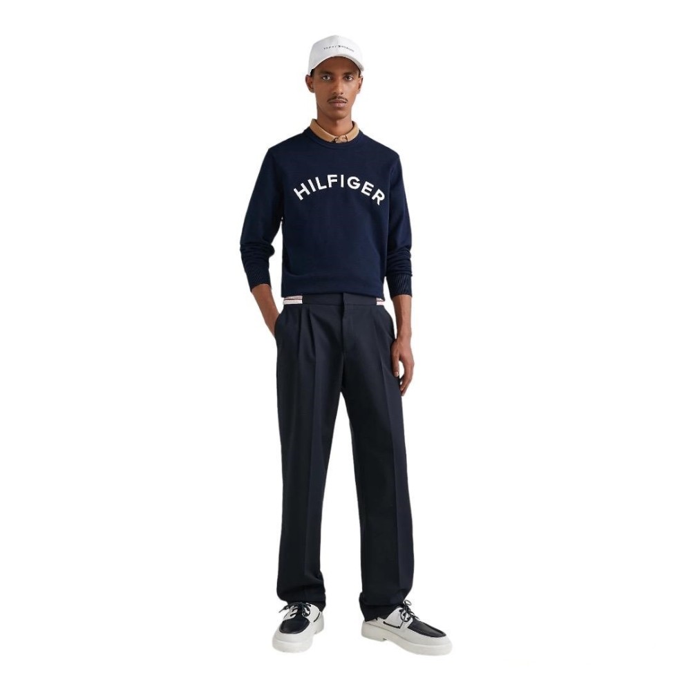 TOMMY HILFIGER</br>Ανδρικό Πουλόβερ Μπλε Crewneck Cotton MW0MW31025-DW5 Tommy Hilfiger TOMMY HILFIGER</br>Ανδρικό Πουλόβερ Μπλε Crewneck Cotton MW0MW31025-DW5 Tommy Hilfiger
