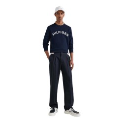Ανδρικό Πουλόβερ Μπλε Crewneck Cotton MW0MW31025-DW5 Tommy Hilfiger