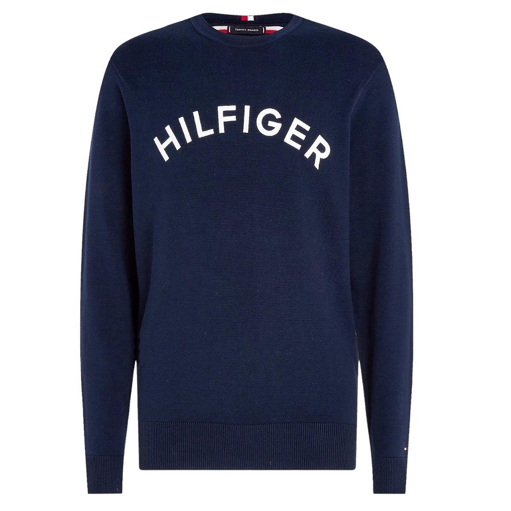 TOMMY HILFIGER</br>Ανδρικό Πουλόβερ Μπλε Crewneck Cotton MW0MW31025-DW5 Tommy Hilfiger TOMMY HILFIGER</br>Ανδρικό Πουλόβερ Μπλε Crewneck Cotton MW0MW31025-DW5 Tommy Hilfiger