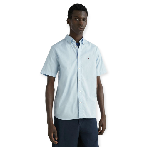 Ανδρικό Πουκάμισο Σιέλ Poplin Regular MW0MW31382-C1S Tommy Hilfiger Ανδρικό Πουκάμισο Σιέλ Poplin Regular MW0MW31382-C1S Tommy Hilfiger