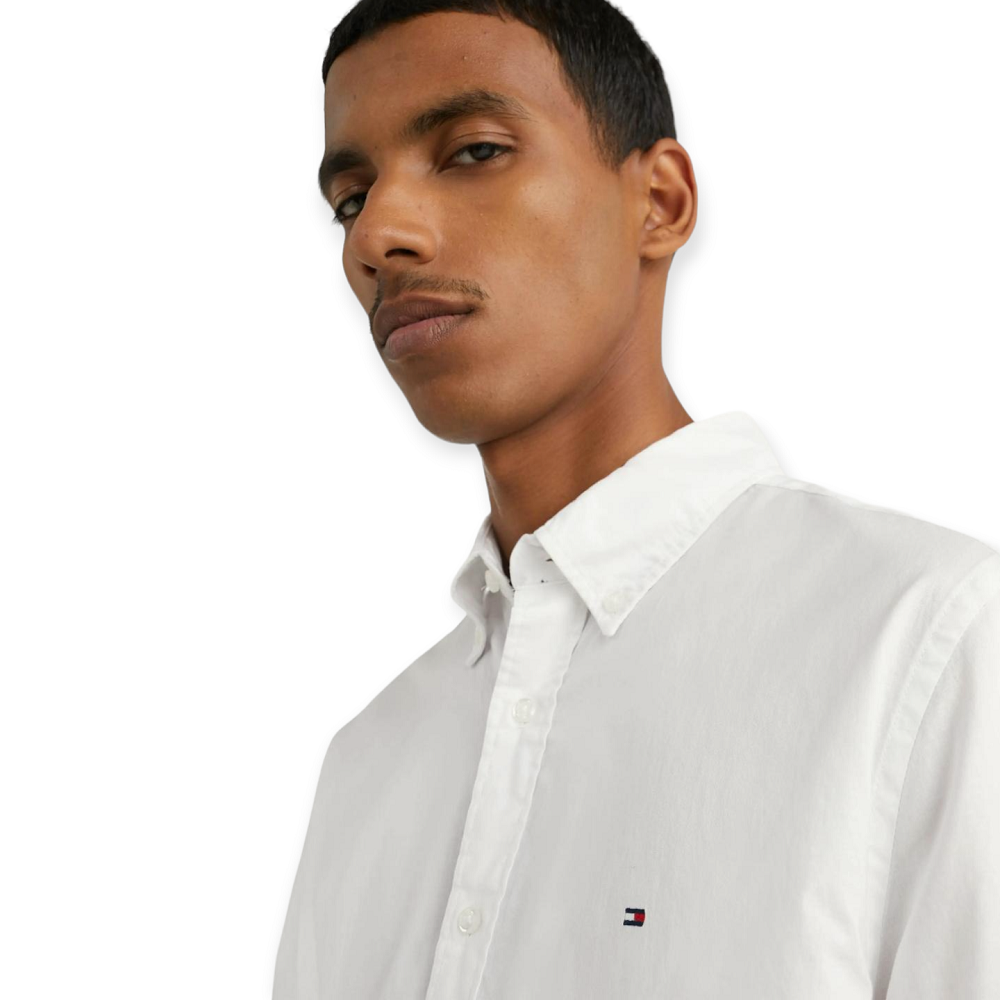 TOMMY HILFIGER</br>Ανδρικό Πουκάμισο Λευκό Poplin Regular MW0MW31382-YBR Tommy Hilfiger TOMMY HILFIGER</br>Ανδρικό Πουκάμισο Λευκό Poplin Regular MW0MW31382-YBR Tommy Hilfiger