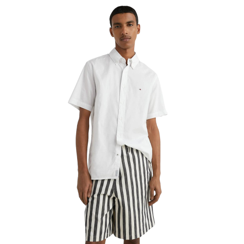 Ανδρικό Πουκάμισο Λευκό Poplin Regular MW0MW31382-YBR Tommy Hilfiger