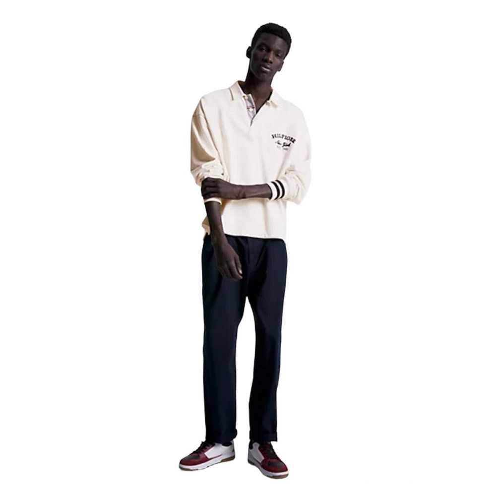 TOMMY HILFIGER</br>Ανδρικό Polo Εκρού MW0MW32012-ACO Tommy Hilfiger TOMMY HILFIGER</br>Ανδρικό Polo Εκρού MW0MW32012-ACO Tommy Hilfiger