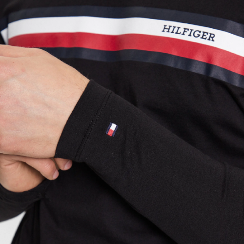 Ανδρικό T-shirt Μαύρο MW0MW32366-BDS Tommy Hilfiger