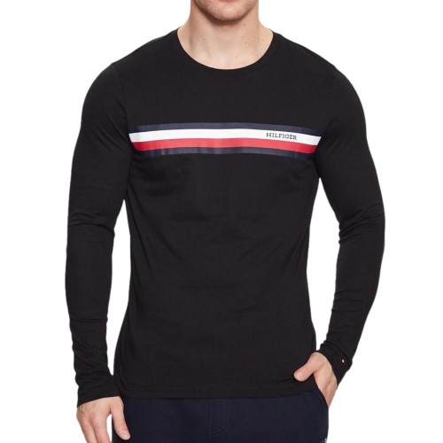 Ανδρικό T-shirt Μαύρο MW0MW32366-BDS Tommy Hilfiger