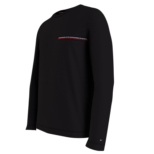 Ανδρικό T-shirt Μαύρο MW0MW32621-BDS Tommy Hilfiger