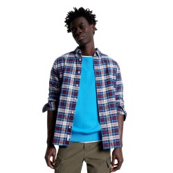 Ανδρικό Πουκάμισο Μπλε Multi Καρό Regular MW0MW32890-0MT Tommy Hilfiger