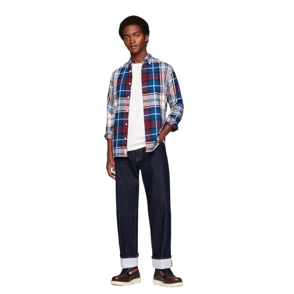 TOMMY HILFIGER</br>Ανδρικό Πουκάμισο Μπορντώ Multi Καρό Slim MW0MW32893-0MT Tommy Hilfiger TOMMY HILFIGER</br>Ανδρικό Πουκάμισο Μπορντώ Multi Καρό Slim MW0MW32893-0MT Tommy Hilfiger
