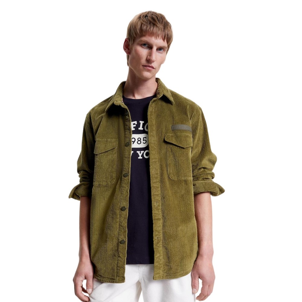 TOMMY HILFIGER</br>Ανδρικό Πουκάμισο Χακί Κοτλέ Archive Fit MW0MW32903-MS2 Tommy Hilfiger TOMMY HILFIGER</br>Ανδρικό Πουκάμισο Χακί Κοτλέ Archive Fit MW0MW32903-MS2 Tommy Hilfiger