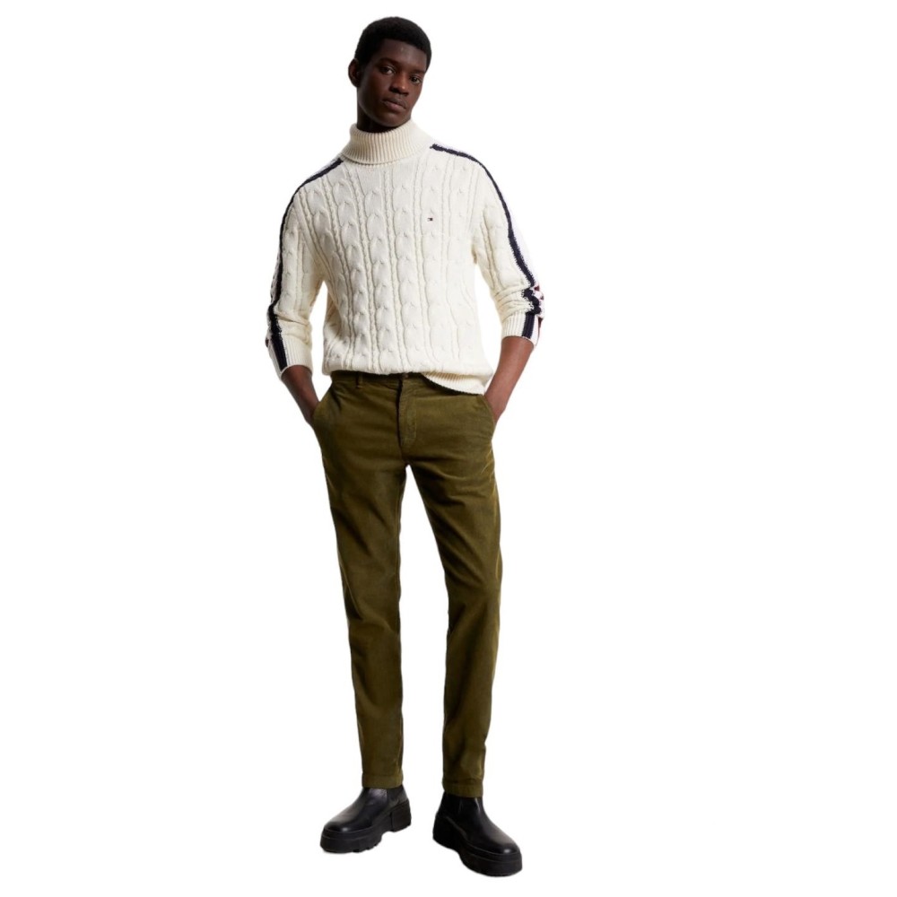 TOMMY HILFIGER</br>Ανδρικό Παντελόνι Κοτλέ Χακί Denton Chino Corduroy Straight MW0MW32932-MS2 Tommy Hilfiger TOMMY HILFIGER</br>Ανδρικό Παντελόνι Κοτλέ Χακί Denton Chino Corduroy Straight MW0MW32932-MS2 Tommy Hilfiger