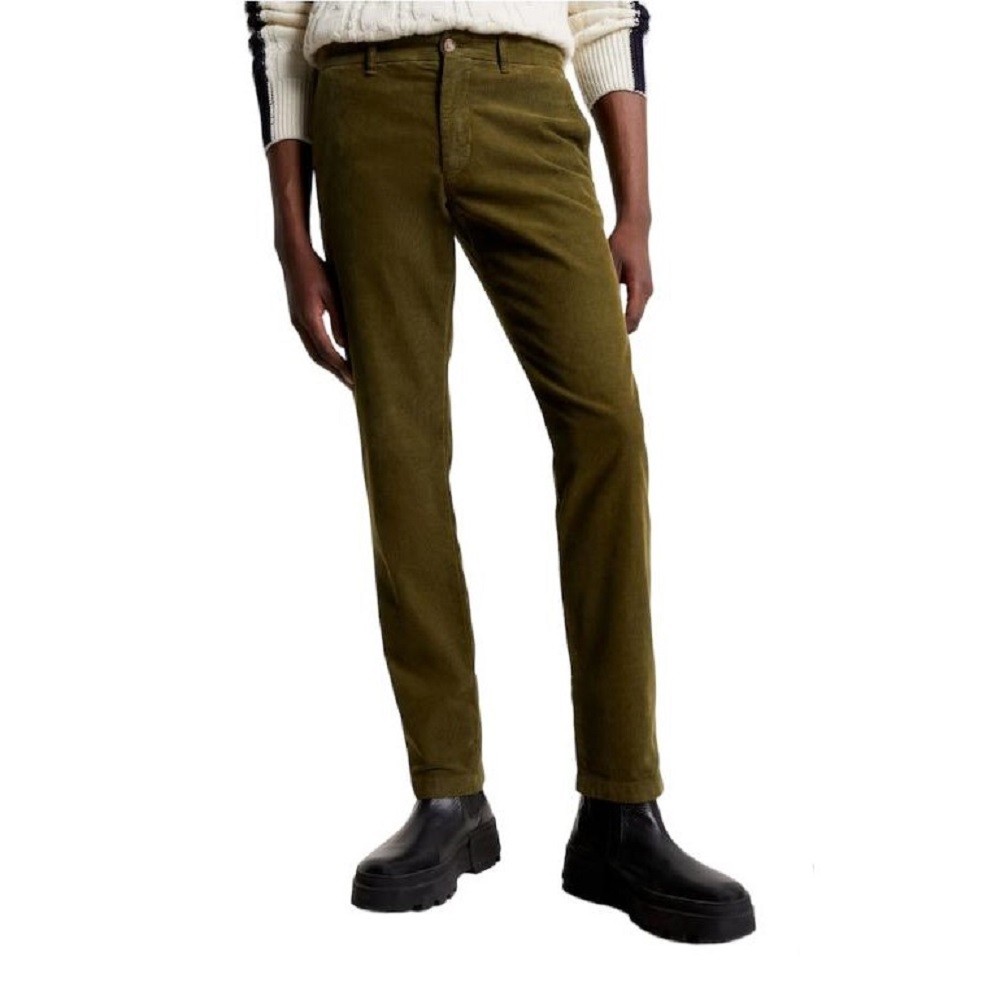 TOMMY HILFIGER</br>Ανδρικό Παντελόνι Κοτλέ Χακί Denton Chino Corduroy Straight MW0MW32932-MS2 Tommy Hilfiger TOMMY HILFIGER</br>Ανδρικό Παντελόνι Κοτλέ Χακί Denton Chino Corduroy Straight MW0MW32932-MS2 Tommy Hilfiger