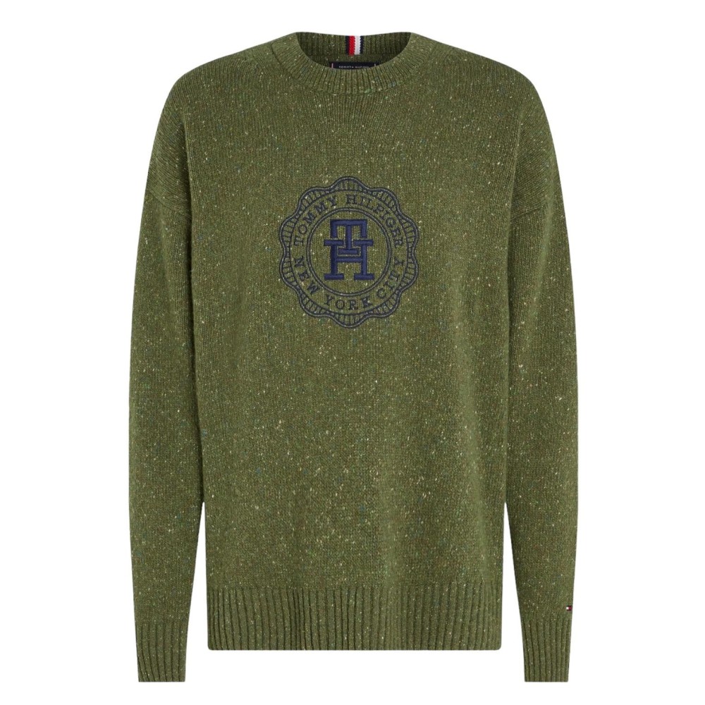 TOMMY HILFIGER</br>Ανδρικό Πουλόβερ Χακί Crewneck Wool MW0MW33127-MS2 Tommy Hilfiger TOMMY HILFIGER</br>Ανδρικό Πουλόβερ Χακί Crewneck Wool MW0MW33127-MS2 Tommy Hilfiger
