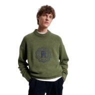 Ανδρικό Πουλόβερ Χακί Crewneck Wool MW0MW33127-MS2 Tommy Hilfiger