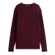 TOMMY HILFIGER</br>Tommy Hilfiger Classic Organic Cotton Cable Crewneck Sweater Relaxed Fit MW0MW33132-XIH Ανδρικό Πουλόβερ Με Cable Πλέξη Μπορντώ TOMMY HILFIGER</br>Tommy Hilfiger Classic Organic Cotton Cable Crewneck Sweater Relaxed Fit MW0MW33132-XIH Ανδρικό Πουλόβερ Με Cable Πλέξη Μπορντώ