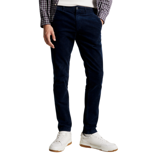 Ανδρικό Παντελόνι Κοτλέ Μπλε Bleecker Chino Corduroy Slim MW0MW33372-DW5 Tommy Hilfiger