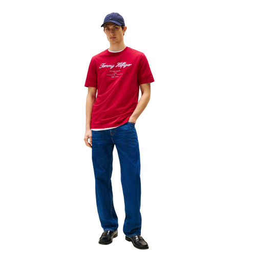 Ανδρικό T-shirt Κόκκινο Regular MW0MW33691-XLD Tommy Hilfiger Ανδρικό T-shirt Κόκκινο Regular MW0MW33691-XLD Tommy Hilfiger