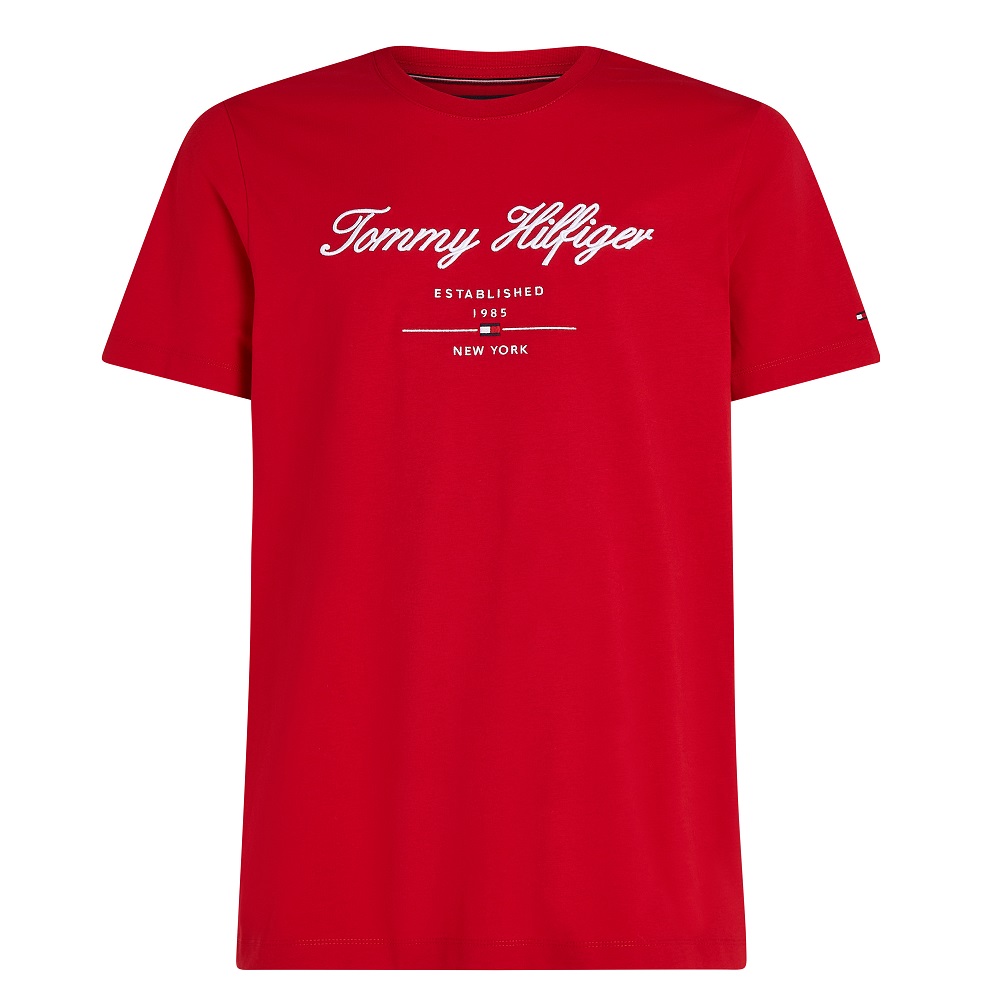 TOMMY HILFIGER</br>Ανδρικό T-shirt Κόκκινο Regular MW0MW33691-XLD Tommy Hilfiger TOMMY HILFIGER</br>Ανδρικό T-shirt Κόκκινο Regular MW0MW33691-XLD Tommy Hilfiger