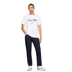 Ανδρικό T-shirt Λευκό Regular MW0MW33691-YBR Tommy Hilfiger