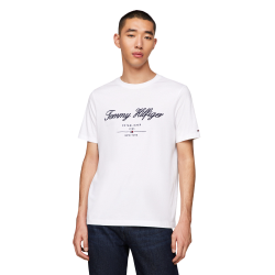 Ανδρικό T-shirt Λευκό Regular MW0MW33691-YBR Tommy Hilfiger
