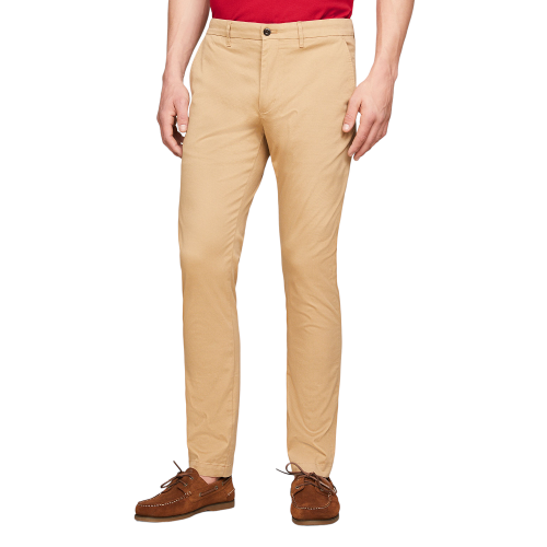 Ανδρικό Παντελόνι Μπεζ Bleecker Printed Structure Chino Slim MW0MW33937-RBL Tommy Hilfiger