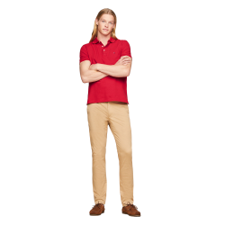 Ανδρικό Παντελόνι Μπεζ Bleecker Printed Structure Chino Slim MW0MW33937-RBL Tommy Hilfiger