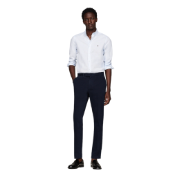 Ανδρικό Πουκάμισο Λευκό/Γαλάζιο Micro Print Slim MW0MW34571-0GY Tommy Hilfiger