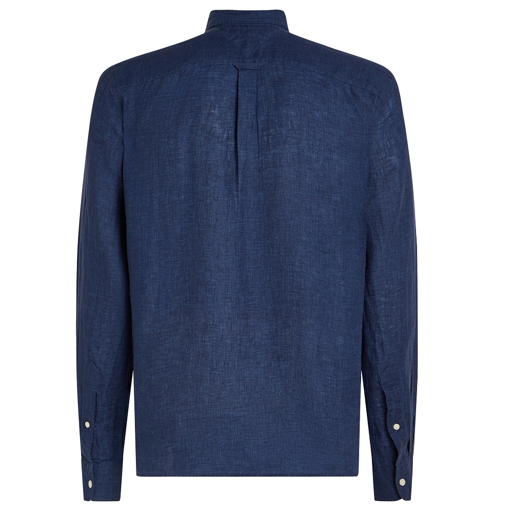 TOMMY HILFIGER</br>Ανδρικό Πουκάμισο Μπλε Λινό Regular MW0MW34602-DCC Tommy Hilfiger TOMMY HILFIGER</br>Ανδρικό Πουκάμισο Μπλε Λινό Regular MW0MW34602-DCC Tommy Hilfiger