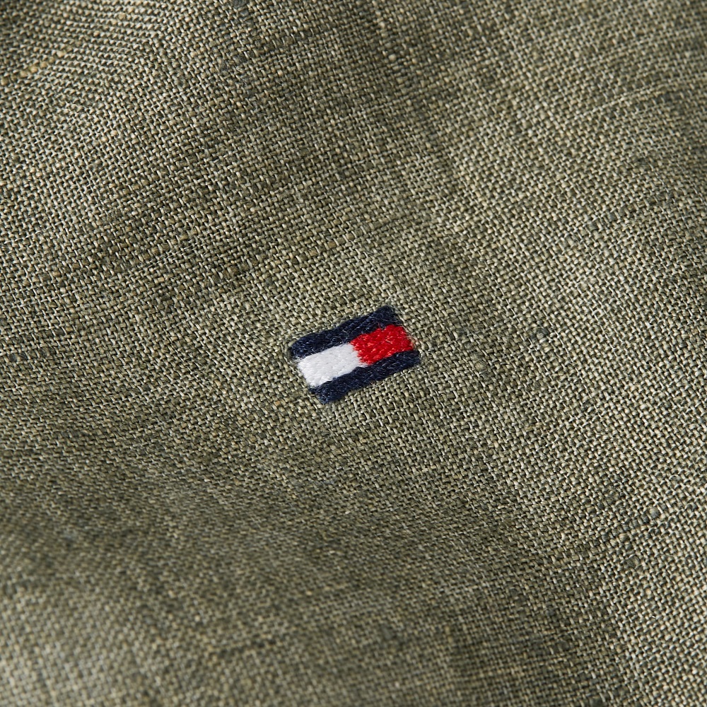 TOMMY HILFIGER</br>Ανδρικό Πουκάμισο Χακί Λινό Regular MW0MW34602-PLI Tommy Hilfiger TOMMY HILFIGER</br>Ανδρικό Πουκάμισο Χακί Λινό Regular MW0MW34602-PLI Tommy Hilfiger