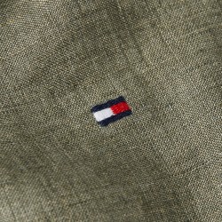 Ανδρικό Πουκάμισο Χακί Λινό Regular MW0MW34602-PLI Tommy Hilfiger