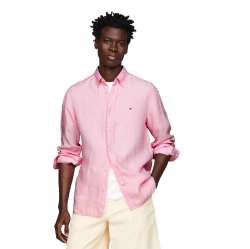 Ανδρικό Πουκάμισο Ροζ Λινό Regular MW0MW34602-TJS Tommy Hilfiger