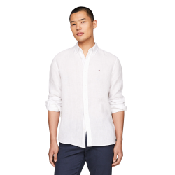 Ανδρικό Πουκάμισο Λευκό Λινό Regular MW0MW34602-YCF Tommy Hilfiger