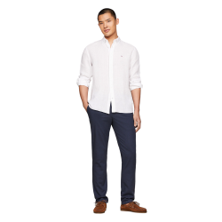 Ανδρικό Πουκάμισο Λευκό Λινό Regular MW0MW34602-YCF Tommy Hilfiger