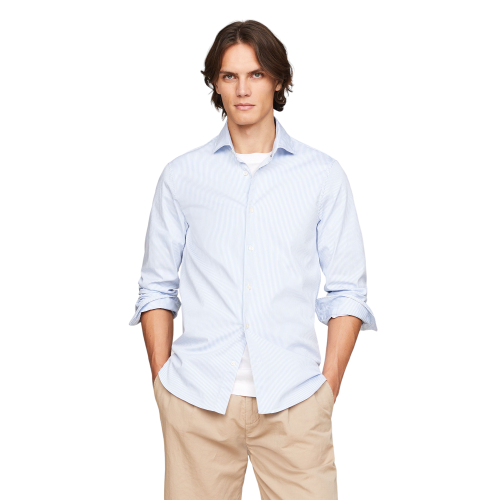 Ανδρικό Πουκάμισο Σιέλ Slim MW0MW34635-C14 Tommy Hilfiger