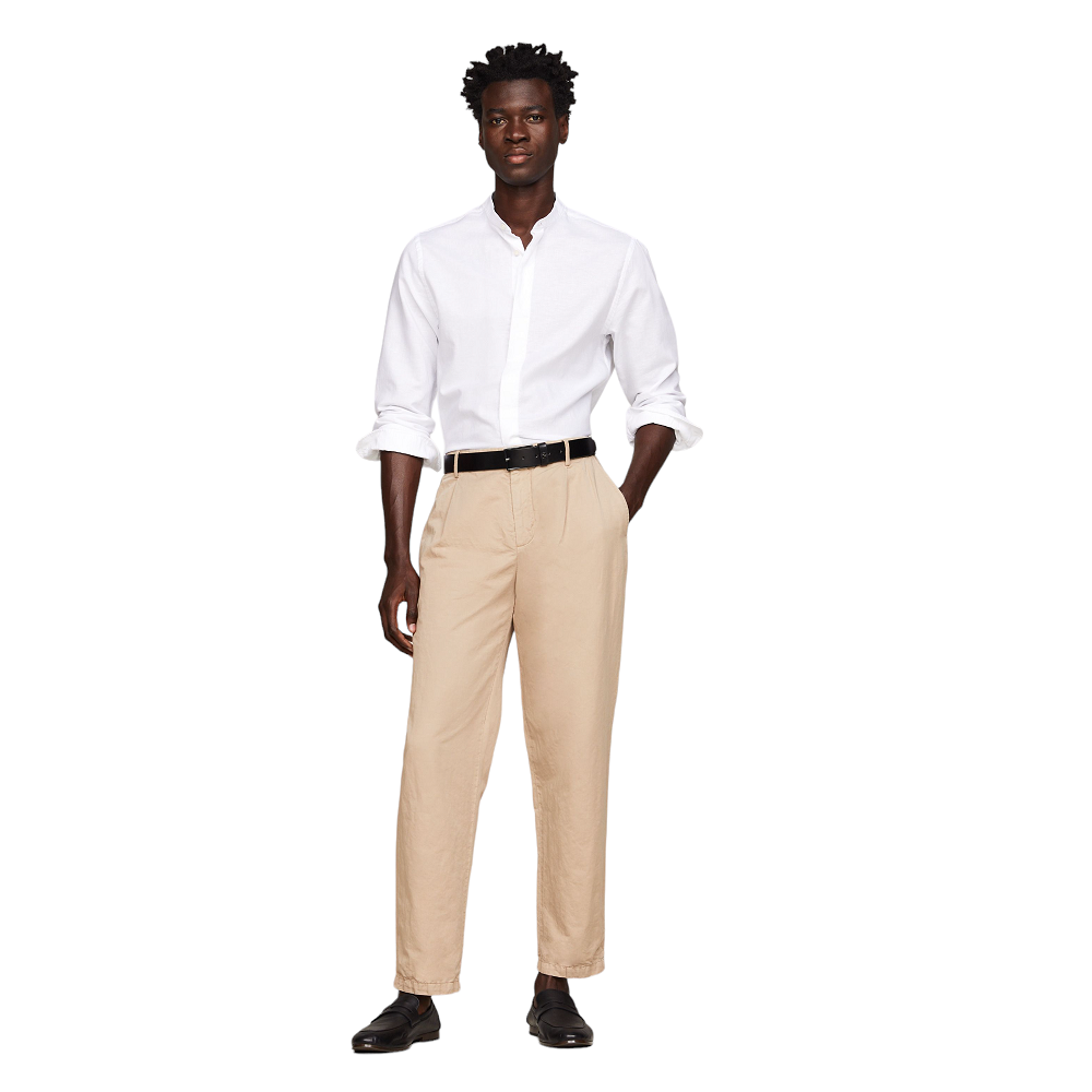 TOMMY HILFIGER</br>Ανδρικό Πουκάμισο Λευκό Regular MW0MW34641-YCF Tommy Hilfiger
