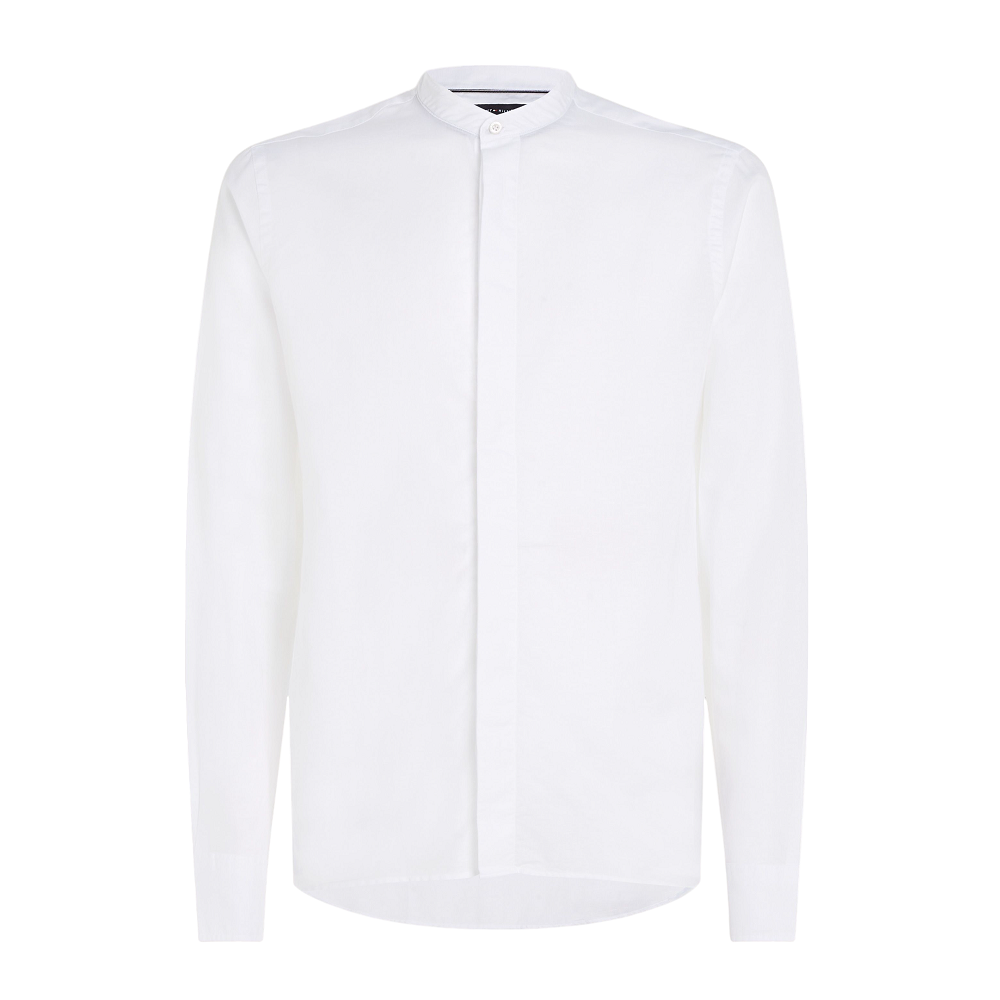 TOMMY HILFIGER</br>Ανδρικό Πουκάμισο Λευκό Regular MW0MW34641-YCF Tommy Hilfiger
